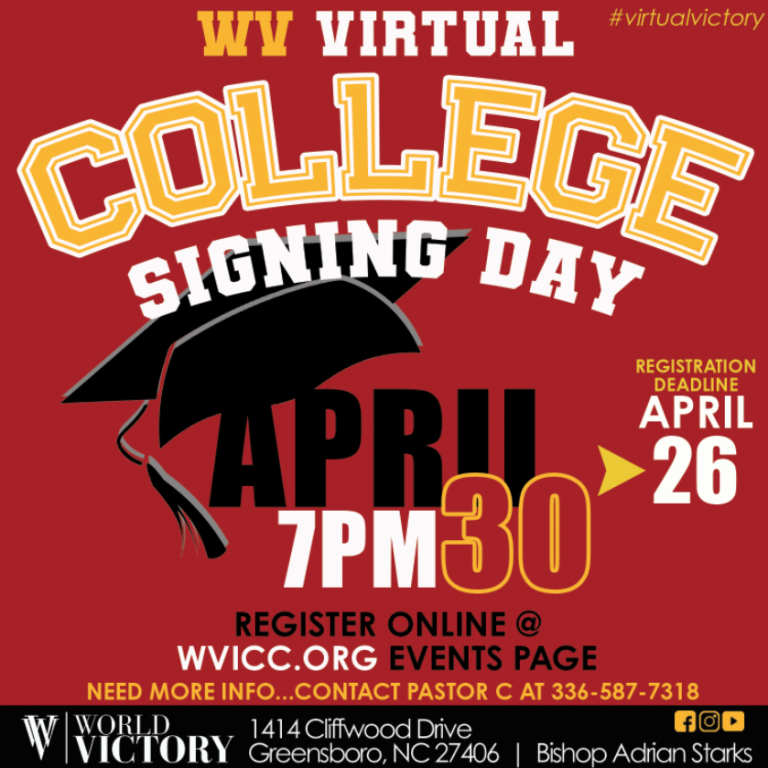 College Signing Day Registration World Victory